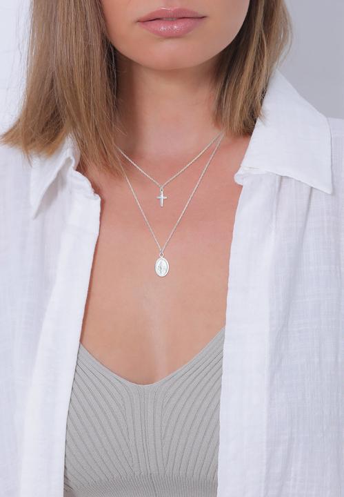 Actual product image Elli Cross, layer, image of Mary (925 sterling silver, 40 cm)