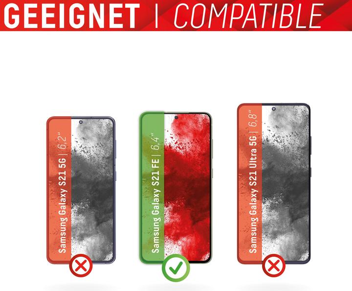 Image du produit Displex Real Glass, Full Cover Panzerglas (1 pièce(s), Samsung Galaxy S21 FE 5G)