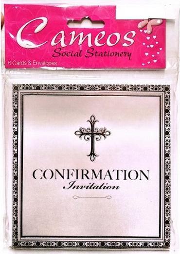 Produktbild Cameos Einladungen Konfirmation 6erPack Karton (6 Stk.)