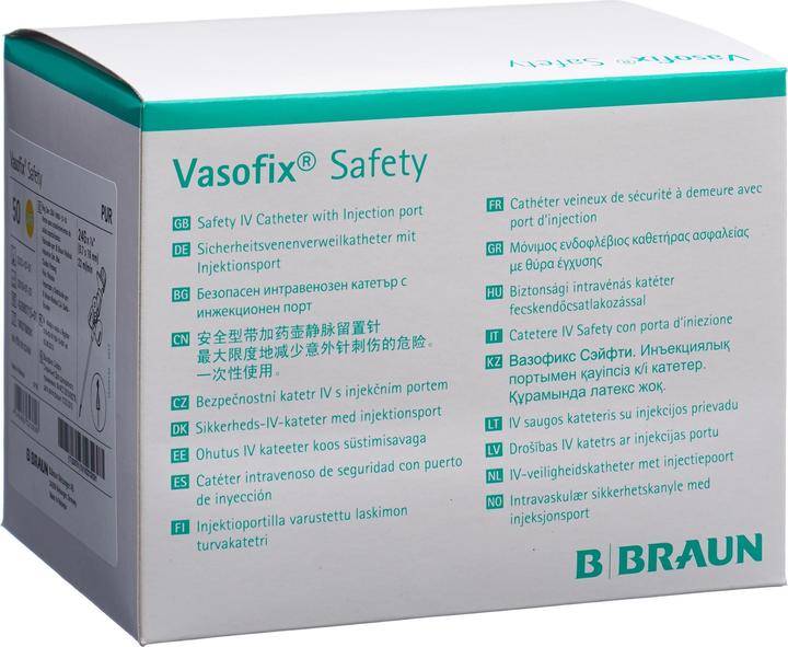 B.Braun SAFETY IV-Kanüle 24G 0.7x19mm gelb, 50 Stück