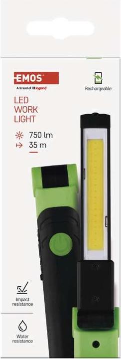 Actual product image Emos COB LED torch P4540, 750 lm, 1800 mAh, rechargeable (2.80 cm, 750 lm)