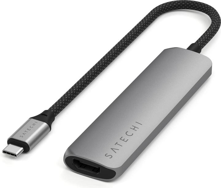 Image du produit Satechi Slim 4 Multiport Hub Space Grey (USB-C, 4 Ports)