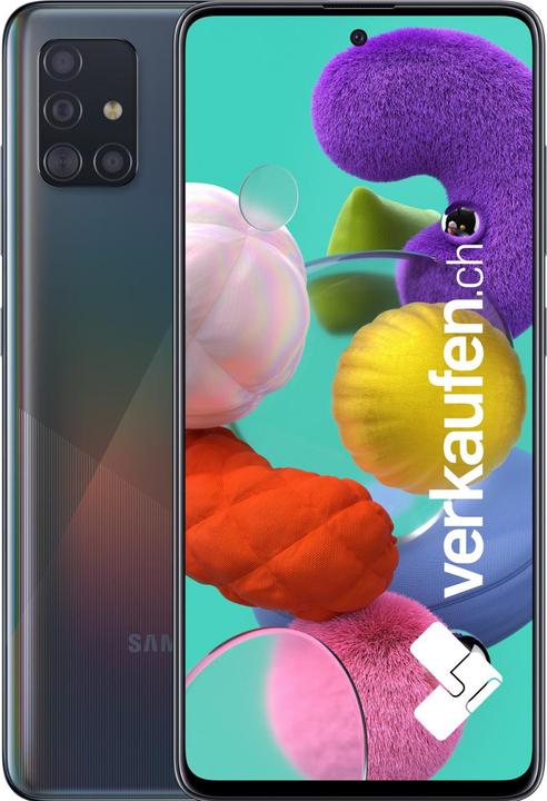 Actual product image verkaufen.ch Galaxy A51 (128 GB, Prism Crush Black, 6.50", 48 Mpx, Dual SIM, B / Very good)