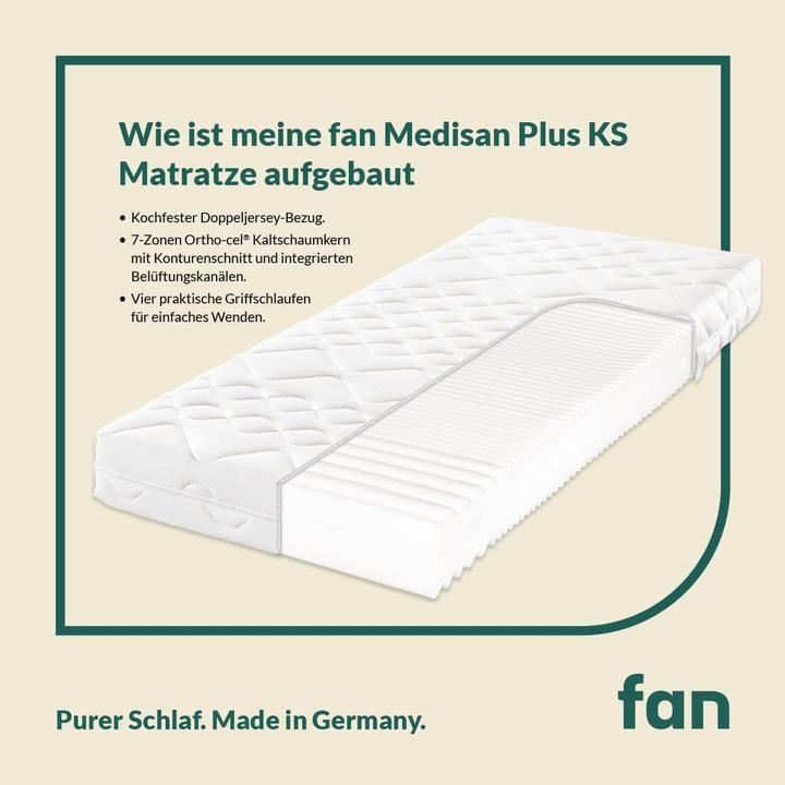 Actual product image Mara Vital Medisan Plus KS Mattress, 7-Zone Cold Foam, Test Winner (140 x 200)