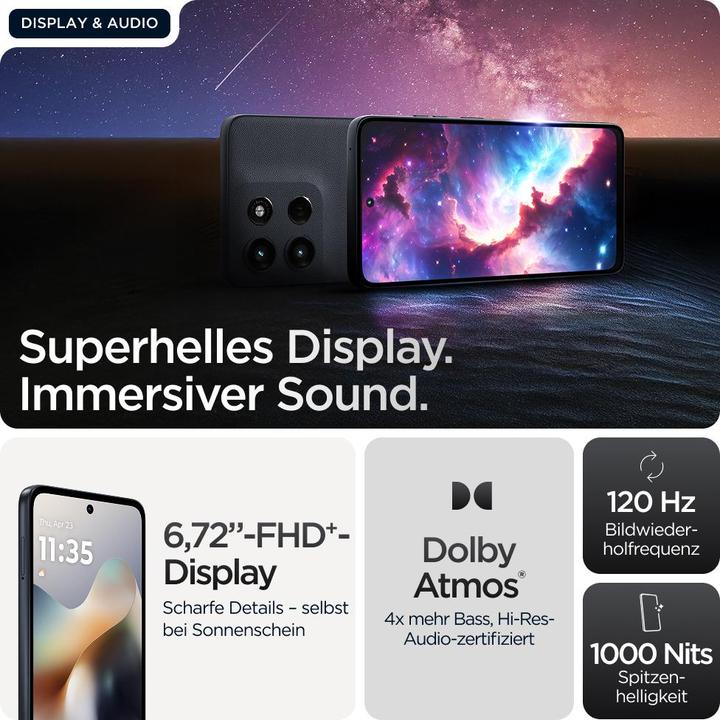 Image du produit Motorola Moto G56 (256 Go, Bleu éblouissant, 6.72", Double SIM, 5G)