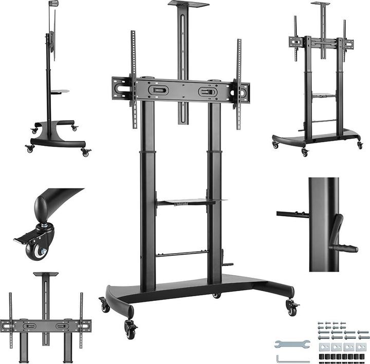 Image du produit Gembird Support TV au sol réglable en hauteur (100", 100 kg)