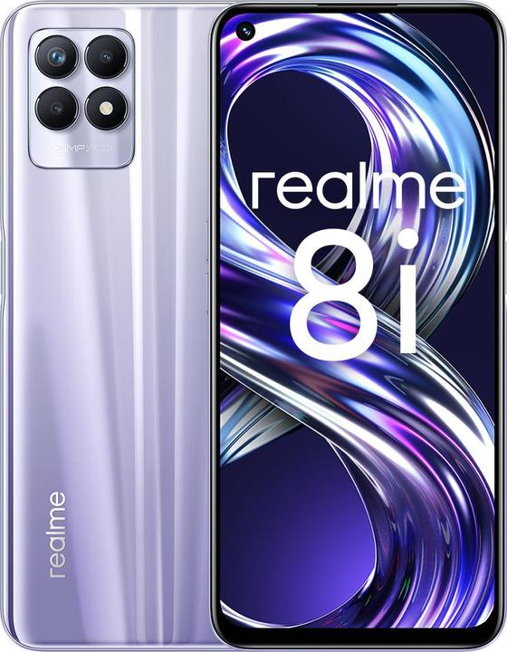 Produktbild realme 8i (64 GB, Stellar Purple, 6.60", Dual SIM + SD, 50 Mpx, 4G)