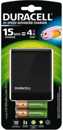 Produktbild Duracell Ladegerät für CEF27 + Batterien, 4-tlg (4 Stk., AA, AAA, 1300 mAh, Akku)