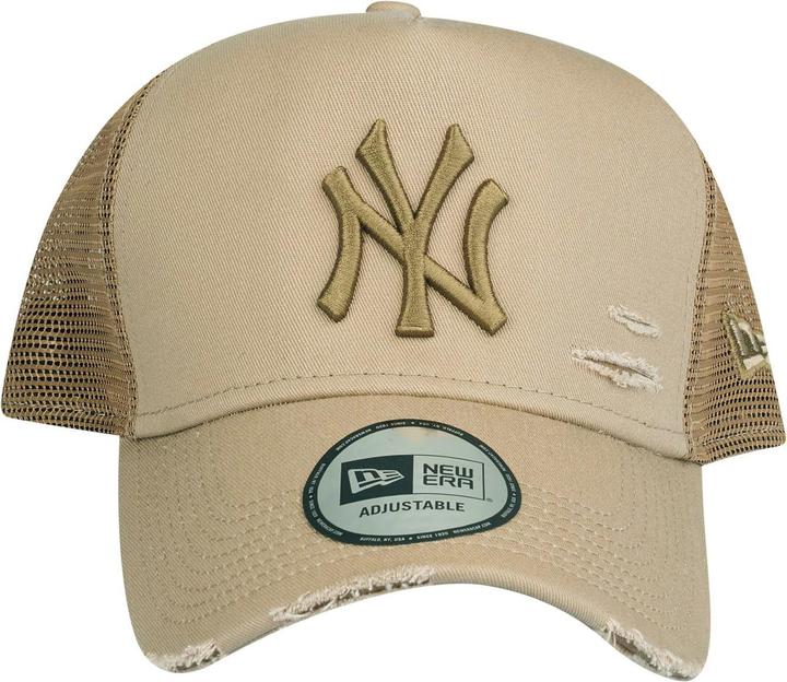 Actual product image New Era Mesh Trucker Cap DISTRESSED New York Yankees camel