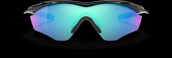 Actual product image Oakley M2 Frame XL cycling glasses (Polished Black, Prizm Sapphire)
