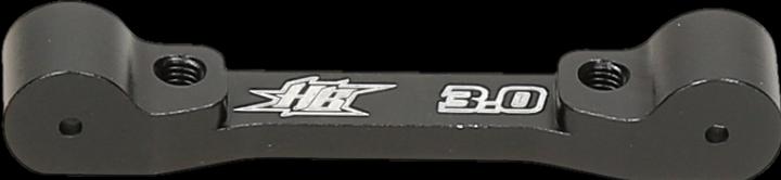 Produktbild HB Racing CYCLONE D4 - REAR SUSPENSION BLOCK (REAR SIDE/3Degree/Aluminum/Black)