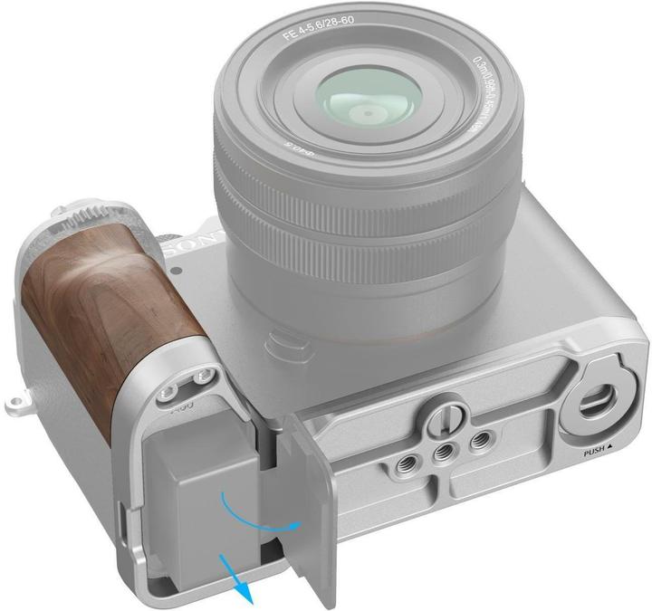 Produktbild SmallRig L-Shape Mount Plate with Wooden Handle (Griff, Diverses Video Zubehör)