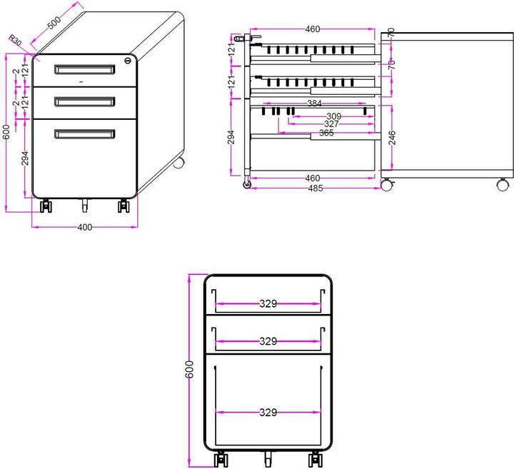 Actual product image Hjh Office Color Plus I (60.5 x 40.5 x 50 cm)