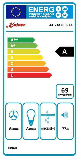 Energie-Label Kaiser AT 7410 F Eco (Wandhaube)