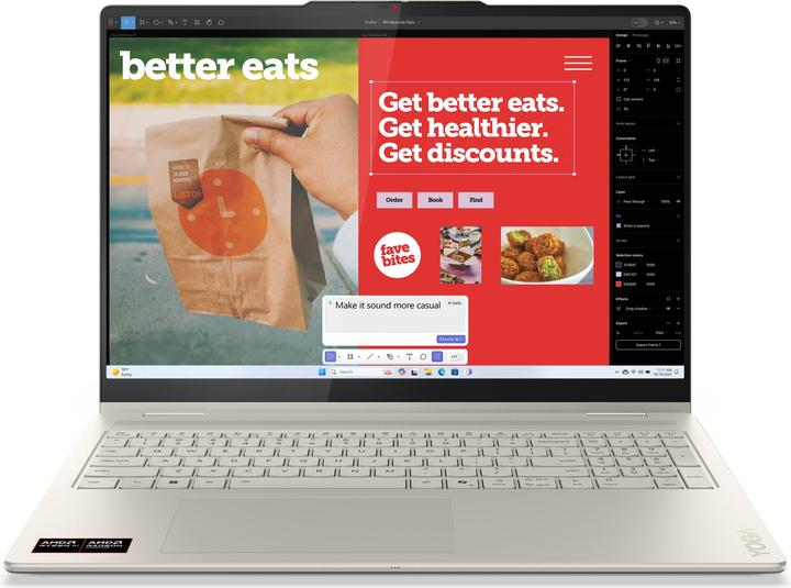 Immagine prodotto Lenovo Yoga 7 2-in-1 (16", AMD Ryzen AI 7 350, 17.18 GB, 1000 GB, DE)