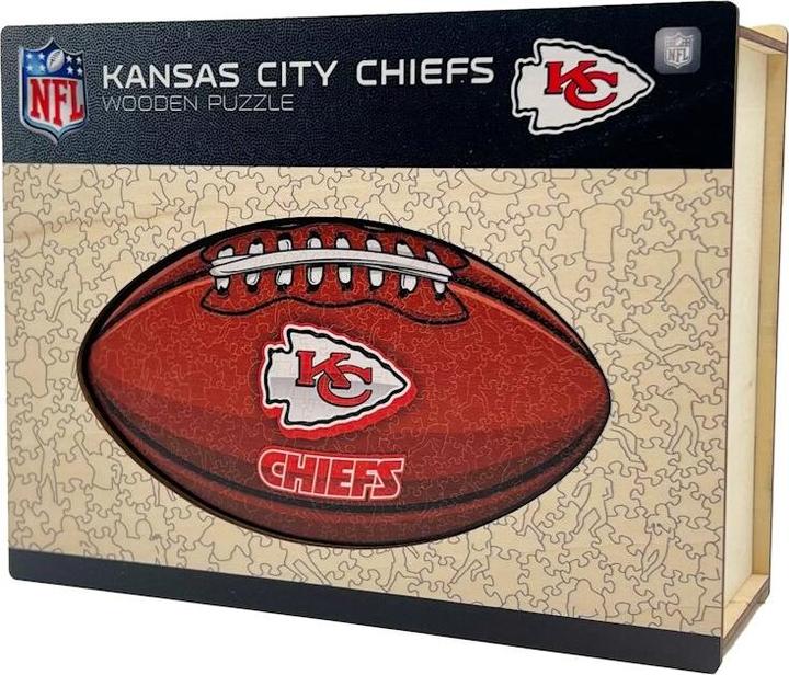 Produktbild Iconic NFL - Kansas City Chiefs – Football mit Logo - Holz Puzzle Grösse L (500 Teile) (500 Teile)