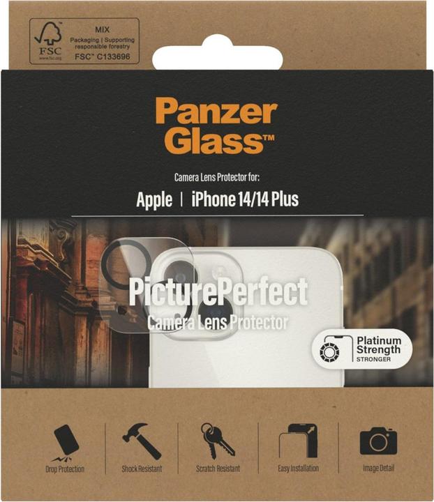 Actual product image PanzerGlass Camera Protector iP 6.1/6.7 inch 2022 (1 Piece, Apple iPhone 14, Apple iPhone 14 Plus)