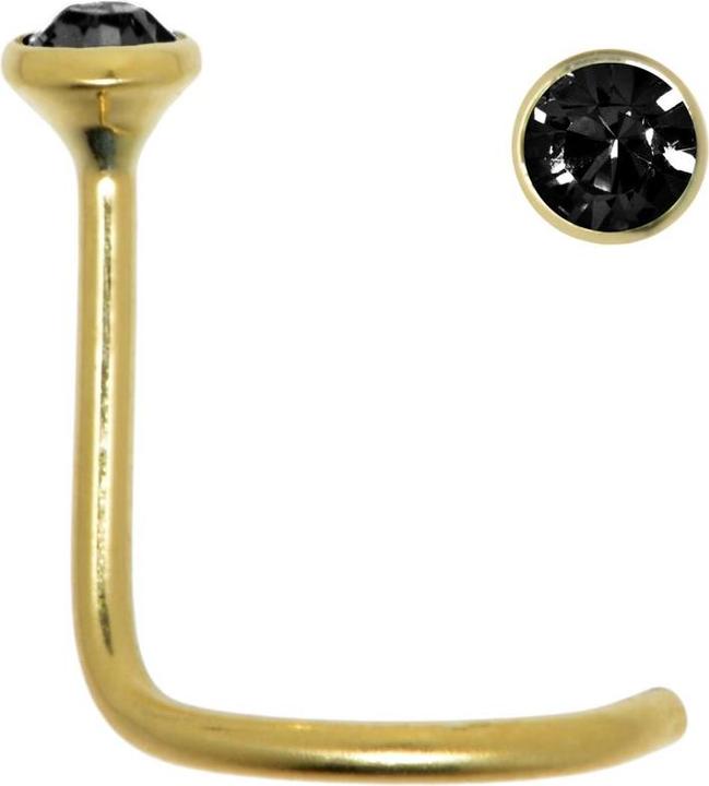 Bijouteria Nasenpiercing (Gold, Kristall)