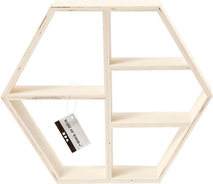 Produktbild Creativ Company Holzregal 6-eck (25 x 28.5 cm)