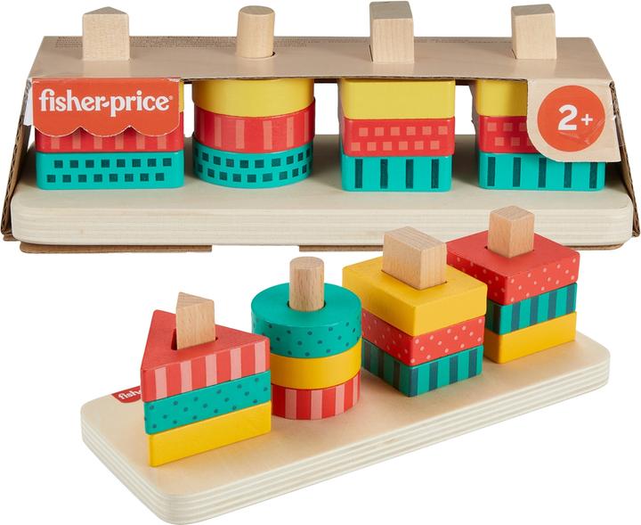 Produktbild Fisher-Price Buntes Holz-Stapelspielset
