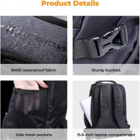 Immagine prodotto K&F Concept Zaino 30L Nature Wander 09 (nero e grigio) (Borsa a tracolla per fotocamera, 25 l)