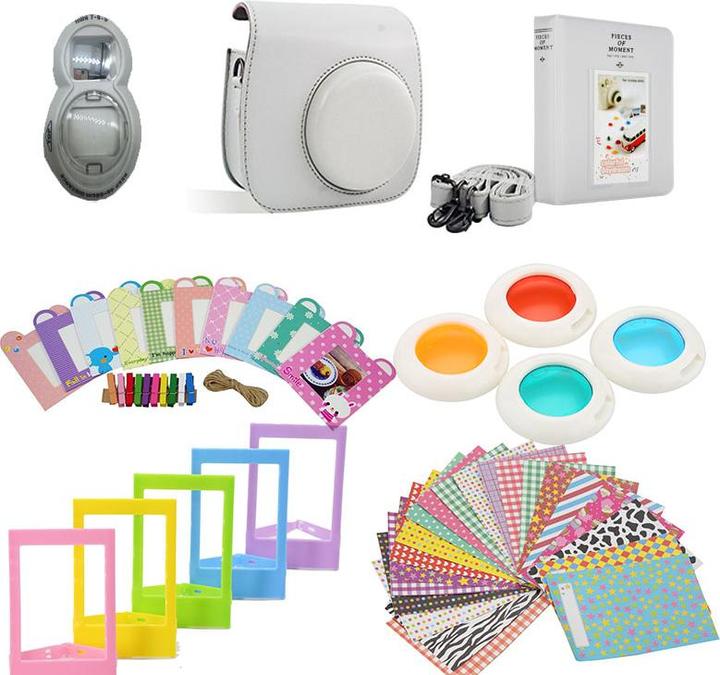 Produktbild JTI Zubehörset für Fujifilm Instax Mini 8/9 - Smokey White (Kamera Schultertasche)