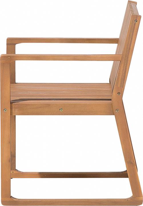 Actual product image Beliani Garden furniture set acacia wood light brown 6-seater 7-piece SASSARI (90 cm)