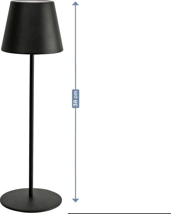 Produktbild DayLite LED-Tischleuchte PBG-1238, 4W, 200lm, RGBW, Akku, schwarz (200 lm)