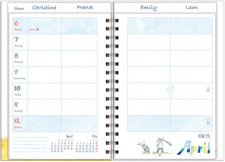 Produktbild Helme Heine: Familienplaner-Buch A6 2026 (A6, Deutsch)