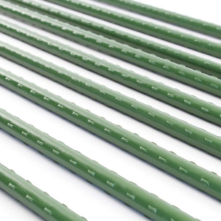 Image du produit Wiltec Toboli 10x tuteur vert 120cm Ø11mm tuteur métal plastique tuteur tomate (120 cm)