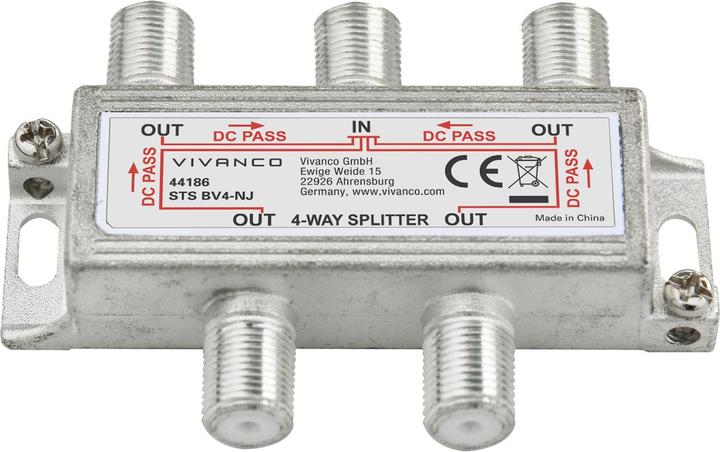Vivanco 44186 cable splitter/combiner Silver