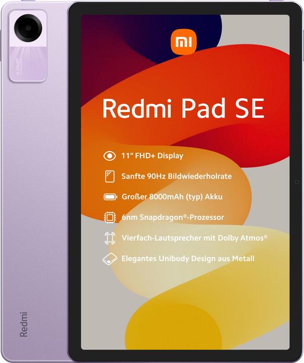 Produktbild Xiaomi Redmi Pad SE (nur WLAN, 11", 128 GB, Lavender Purple)