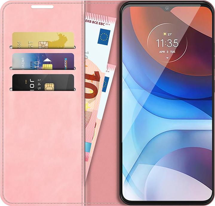 Produktbild Cazy Book Case Kompatibel mit Motorola Moto E7i Power - Hülle klappbar Magnetisch Kunstleder - (Motorola Moto E7i Power)