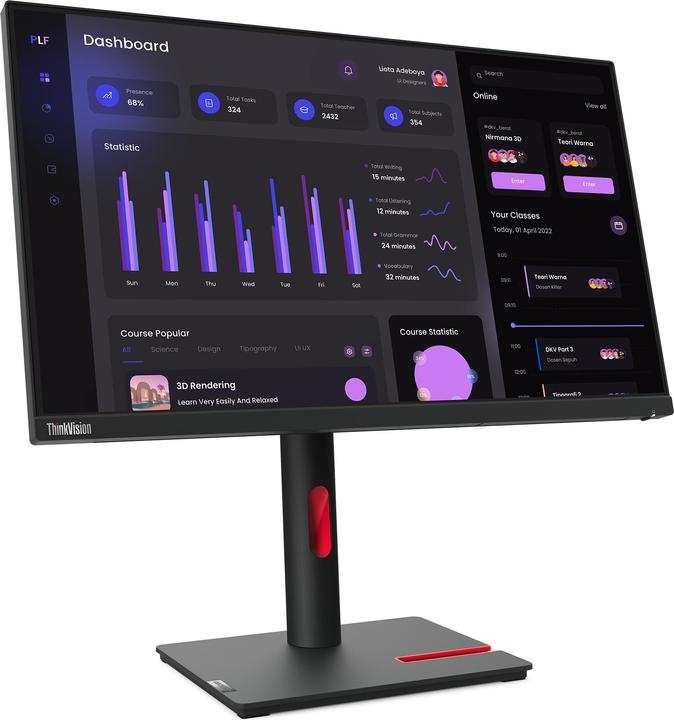 Actual product image Lenovo ThinkVision T24i-30 (1920 x 1080 pixels, 23.80")