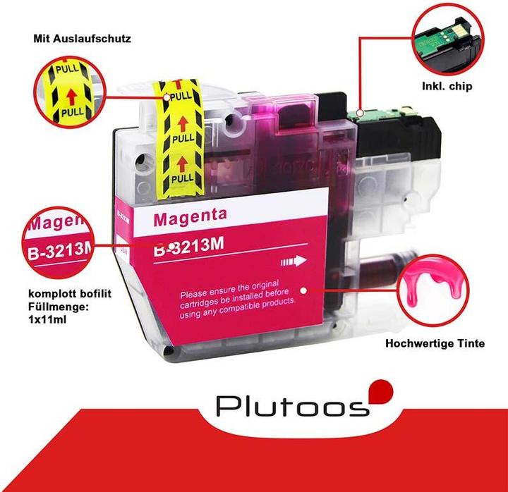Image du produit Plutoos Brother LC-3213 Cartouches XXL compatibles, jeu de 4 couleurs (M, Y, C, CF)