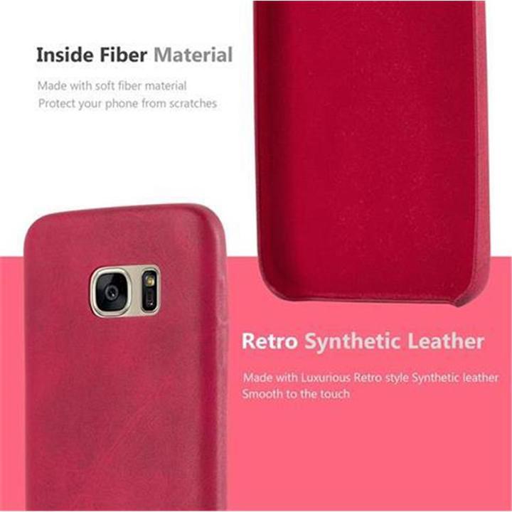 Image du produit Cadorabo Couverture rigide en similicuir avec structure (Samsung Galaxy S7)