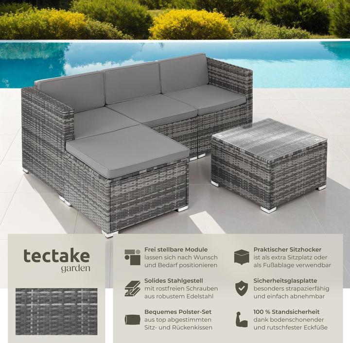 Actual product image tectake Rattan Lounge Lignano