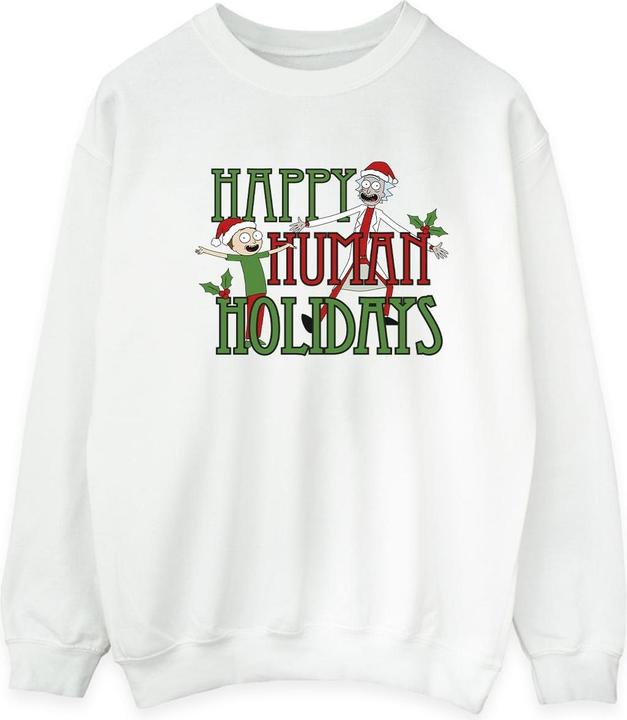 Rick And Morty Happy Human Holidays Sweatshirt (XL)