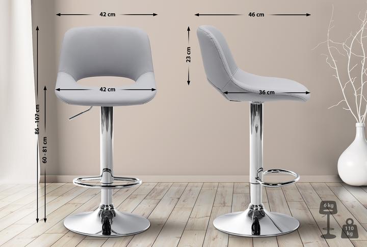 Produktbild CLP Barhocker Camden drehbar und höhenverstellbar
