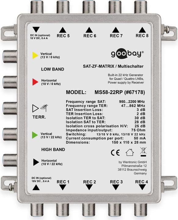 Goobay MS58-22RP (Multischalter)