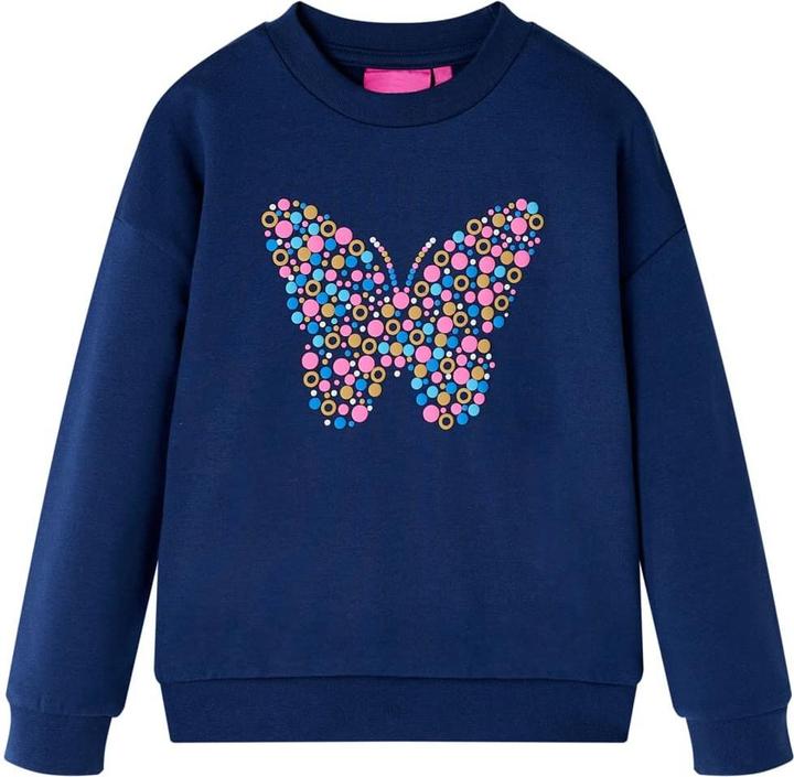 VidaXL Kinder-Sweatshirt Marineblau 104,Material: 95 % Baumwolle. 5 (104)