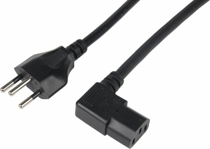 Value Mains cable 3-pin CH, T12 - C13, 2m 90 (2 m)