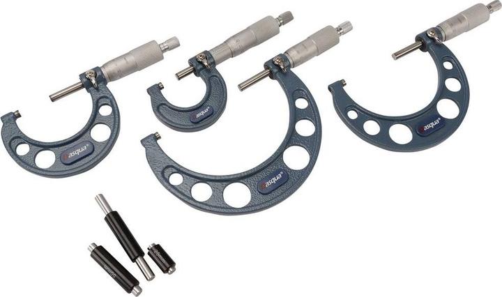 Produktbild Dasqua 4111-8210 4-teiliges Aussenmikrometer-Set 0 - 100mm Ablesung: 0.01mm