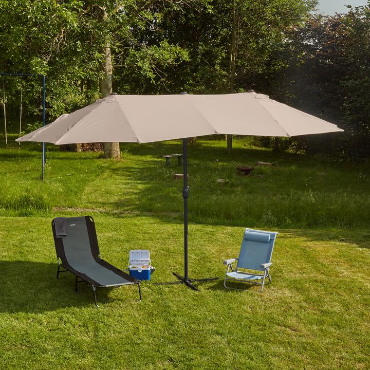 Produktbild Relaxdays Doppelsonnenschirm (2.70 m)
