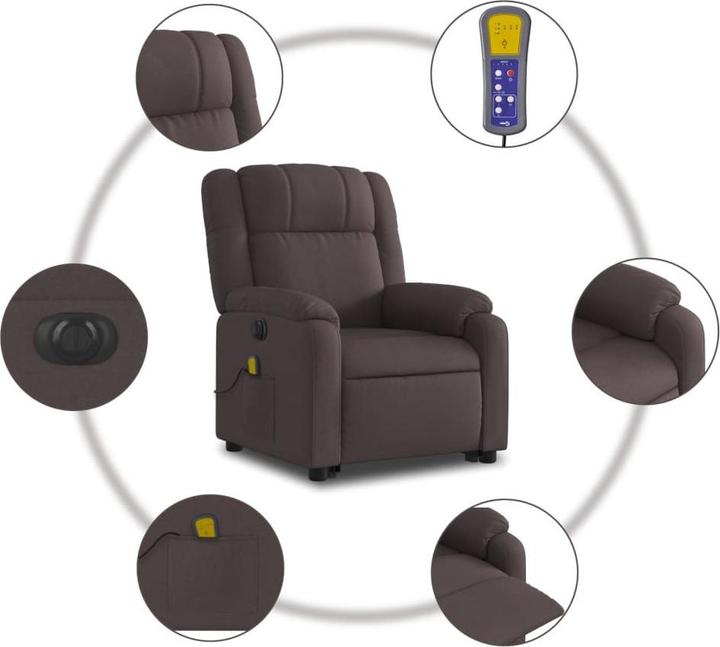 Immagine prodotto VidaXL Poltrona massaggiante elettrica con tessuto di supporto