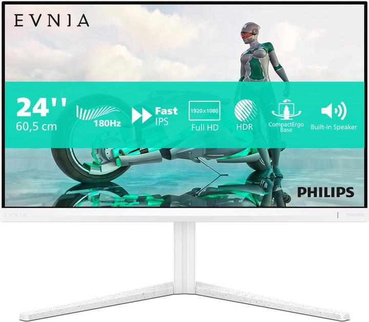 Produktbild Philips IPS Monitor,,, 0.5ms, Speakers, höhenverstellbar, 2x HDMI, Port (1920 x 1080 Pixel, 23.80")