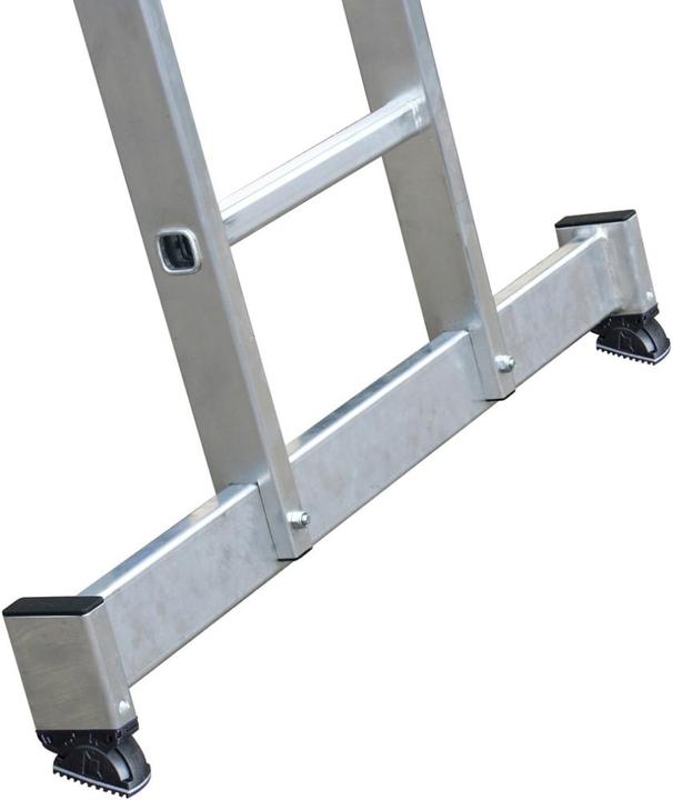 Produktbild Munk Sprossen-Mehrzweckleiter 3-teilig mit nivello-Traverse und Wandlaufrollen 3x14 Sprossen (Mehrzweckleiter, 3 cm)