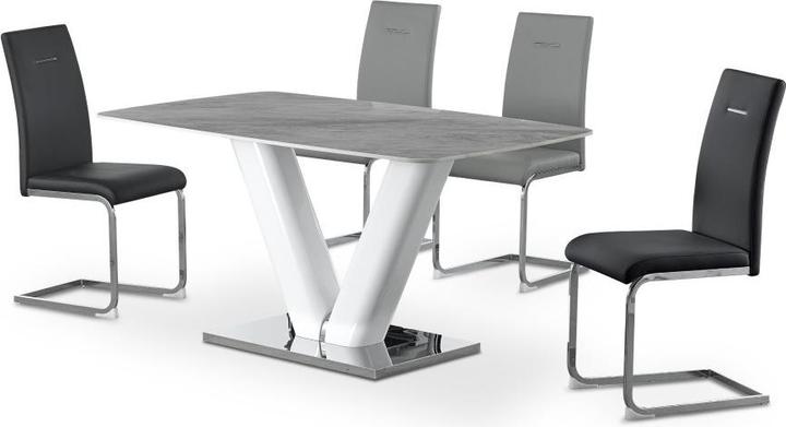 Produktbild Home123 BLOOM Tisch (grau + weiss)
