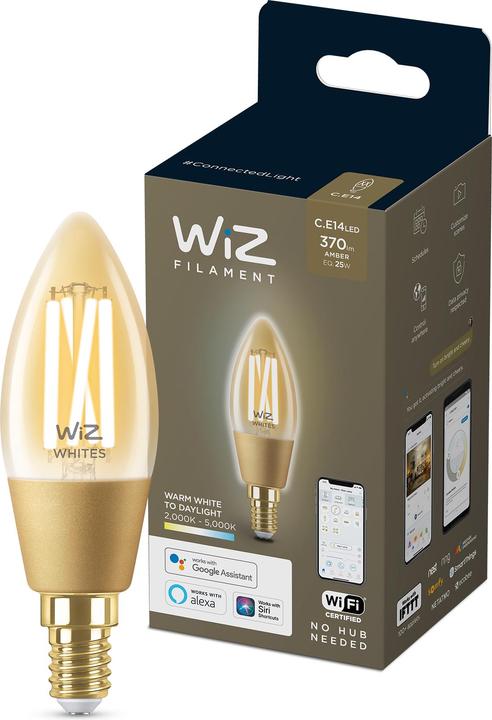 Actual product image WiZ Vintage Filament (E14, 4.90 W, 370 lm, 1 x, E)