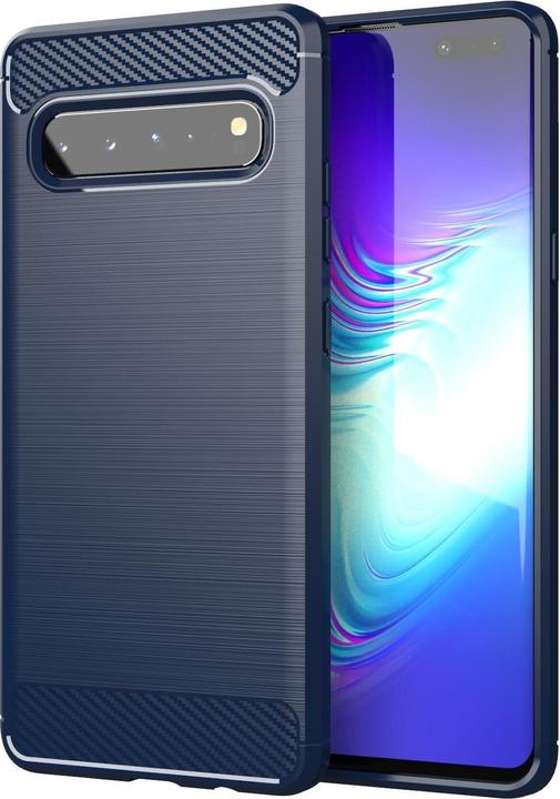 Immagine prodotto Cadorabo TPU Ultra sottile in acciaio inossidabile al carbonio Combi Cover (Samsung Galaxy S10 5G)